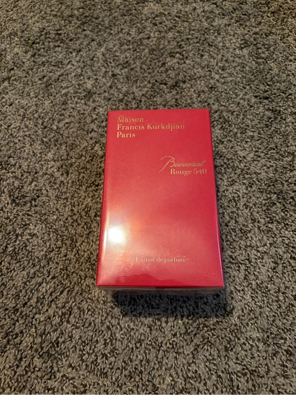 Maison Francis Kurkdjian Rouge Box with Gold Lettering